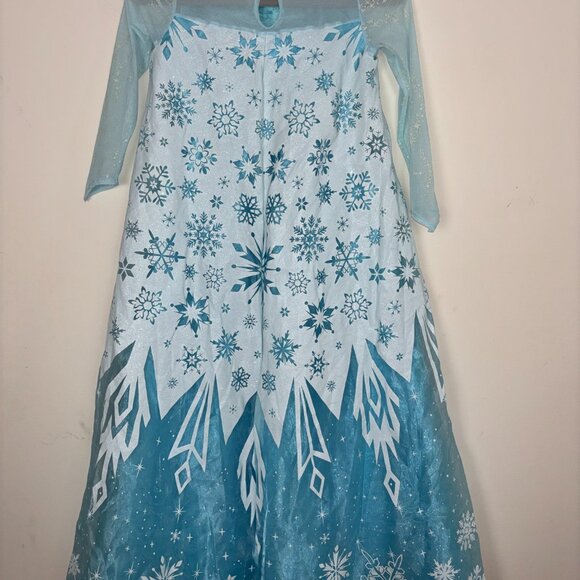 Elegant Disney Princess Elsa Blue Costume Dress Size M(7-8) - Picture 4 of 9